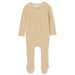 Milky Sand Stripe Zip Romper