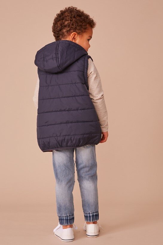 Milky Reversible Puffer Vest Navy/Pink SHOP BY BRAND-Milky