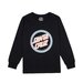 Santa Cruz Striped Reverse Dot L/S Regular Fit Tee - Black