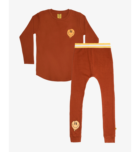 Band Of Boys Ochre Waffle Cotton Winter PJs