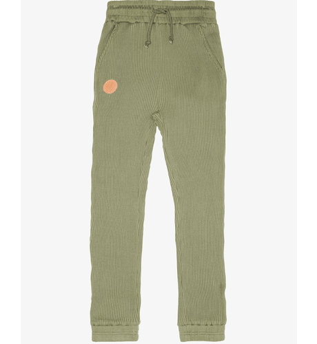 The Girl Club Olive Green Rib Cotton Lounge Pants