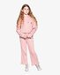 The Girl Club Rose Pink Rib Cotton Wide Leg Pants