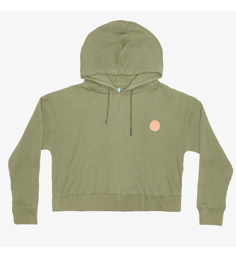 The Girl Club Olive Green Rib Cotton Hood