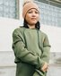 The Girl Club Olive Green Rib Cotton Hood