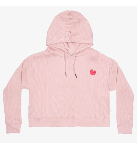 The Girl Club Rose Pink Rib Cotton Hood