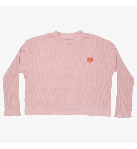 The Girl Club Rose Pink Rib Cotton Tee