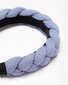 The Girl Club Blue Rib Cotton Braided Headband