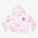 The Girl Club Tie Dyed Flame Heart Fleece Hood