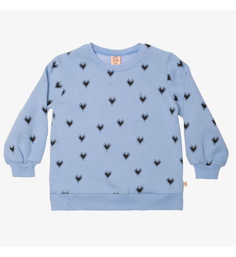 The Girl Club Rock On Heart Bell Sleeve Fleece Crew