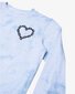 The Girl Club Tie Dyed Chain Heart Straight Hem Tee