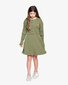 The Girl Club Olive Rib Cotton Button Front Dress