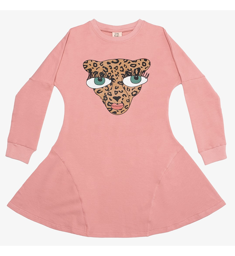 The Girl Club Leopard Lady Flare Panel T-shirt Dress
