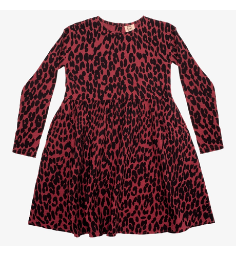 The Girl Club Leopard Print Gathered Waist Dress