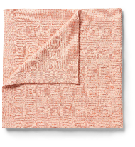 Wilson & Frenchy Knitted Jacquard Blanket - Silver Peony Fleck