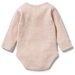 Wilson & Frenchy Organic Waffle Henley Bodysuit - Peony Fleck