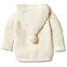 Wilson & Frenchy Knitted Jacket with Pom Pom - Gardenia