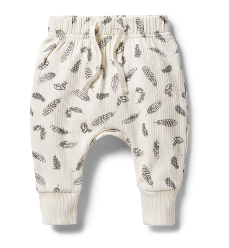 Wilson & Frenchy Organic Rib Slouch Pant - Tiny Feather