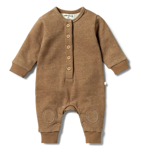 Wilson & Frenchy Organic French Terry Slouch Growsuit - Dijon