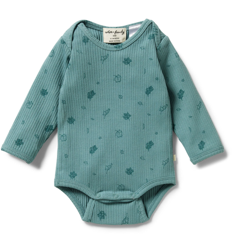 Wilson & Frenchy Organic Rib Envelope Bodysuit - Little Leaf