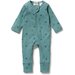 Wilson & Frenchy Organic Rib Zipsuit with Feet - Little Leaf