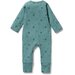 Wilson & Frenchy Organic Rib Zipsuit with Feet - Little Leaf
