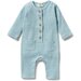 Wilson & Frenchy Organic Waffle Slouch Growsuit - Mint Fleck