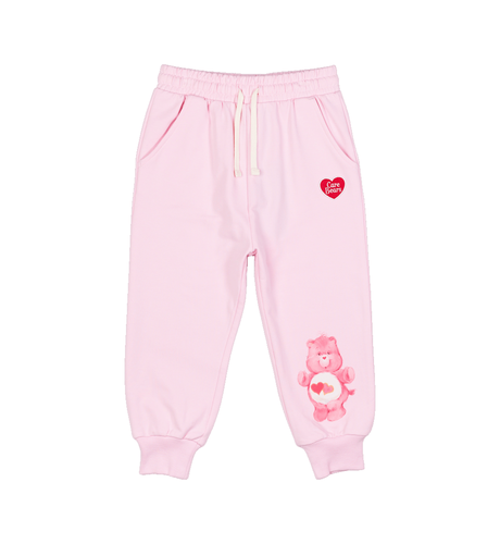 Rock Your Kid Love A Lot Bear Track Pants - Pink