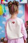 Rock Your Kid Love A Lot Bear Sweatshirt - Cream/Pink