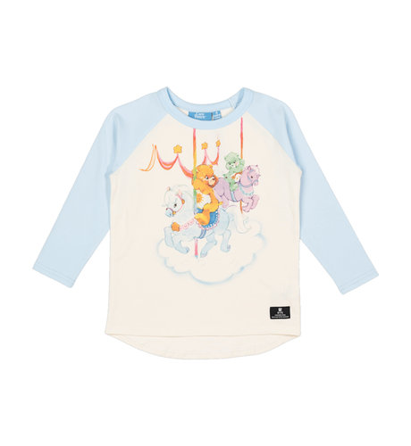 Rock Your Kid Carousel T-Shirt - Cream/Blue