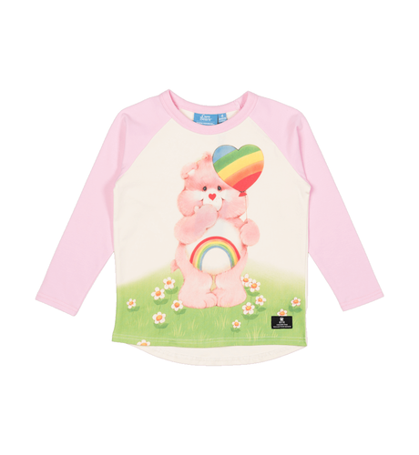 Rock Your Kid Care Bear Love T-Shirt - Cream/Pink