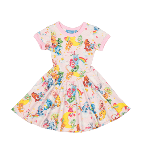 Rock Your Kid Friendship & Rainbows S/S Waisted Dress