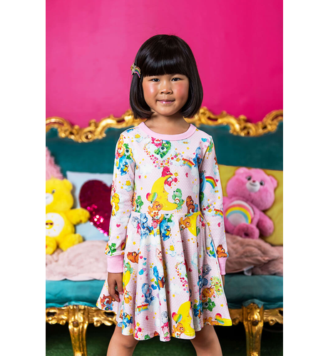 Rock Your Kid Friendship & Rainbows L/S Waisted Dress