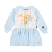 Rock Your Kid Carousel Raglan Sleeve Dress - Blue