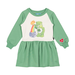 Rock Your Kid Rainbow Day Raglan Sleeve Dress - Green