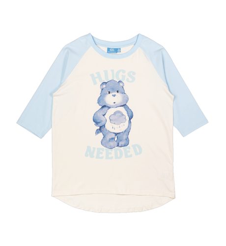 Rock Your Mama Hugs Needed Adult T-Shirt - Cream/Blue