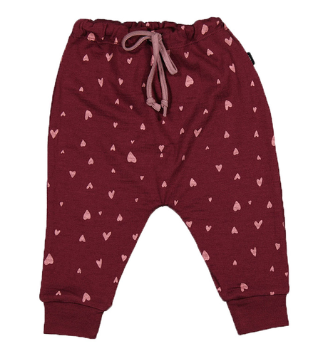 LFOH  Asher Dropcrotch Pants - Merlot Mini Heart