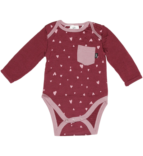 LFOH  Blake Bodysuit - Merlot Mini Heart