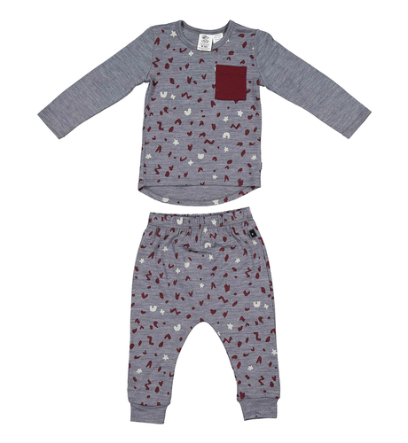 LFOH  Marlow PJ Set - Grey Marle Sprinkles