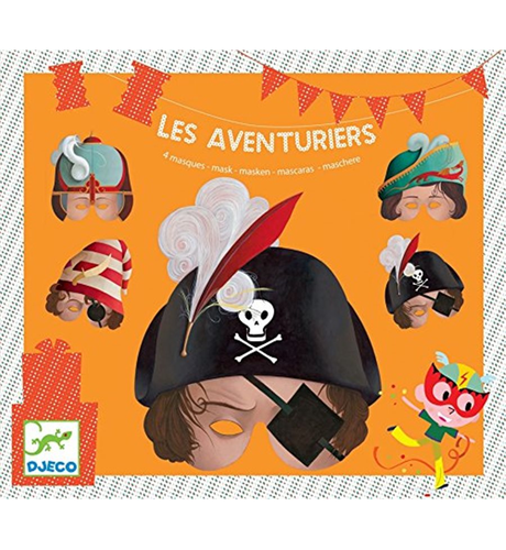 Djeco 4 Masks - Adventurers