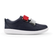 Bobux Kid+ Grass Court Switch Shoe - Navy (Red + Silver Metallic)