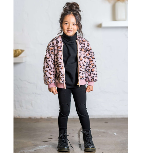 Rock Your Kid Pink Leopard Faux Fur Jacket