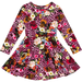 Rock Your Kid Pink Leopard Floral Waisted Dress