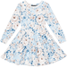 Rock Your Kid Blue Vintage Floral Waisted Dress