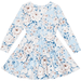 Rock Your Kid Blue Vintage Floral Waisted Dress