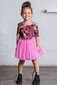 Rock Your Kid Pink Leopard Floral L/S Circus Dress