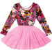 Rock Your Kid Pink Leopard Floral L/S Circus Dress