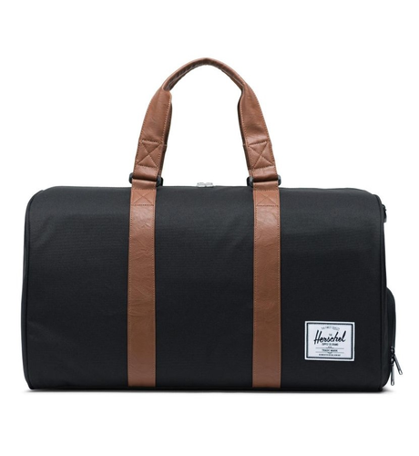 Herschel Novel Duffle (42.5L) - Black/Tan Synthetic Leather