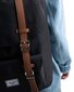 Herschel Little America Backpack (25L) - Black/Tan Synthetic Leather