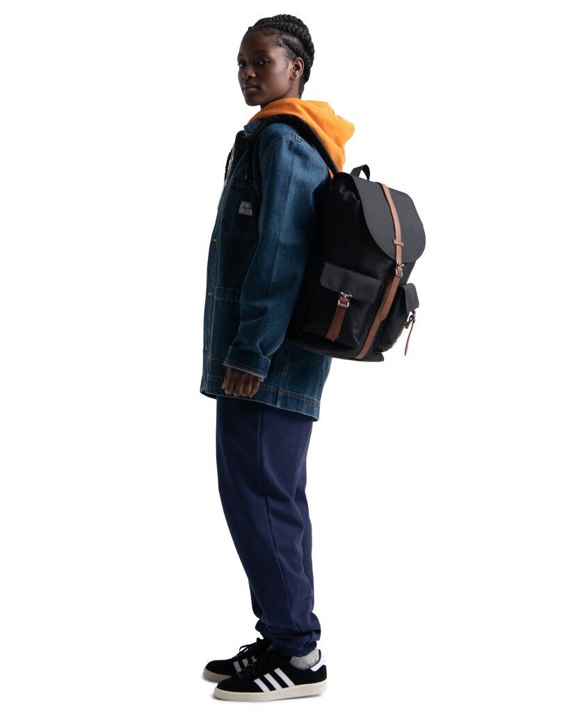Herschel Dawson Backpack (20.5L) - Black/Tan Synthetic  display picture 1