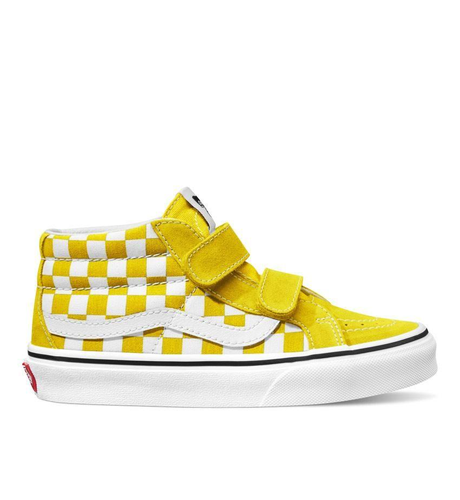 Vans Kids SK8-Mid Checkerboard - Blazing Yellow/True White